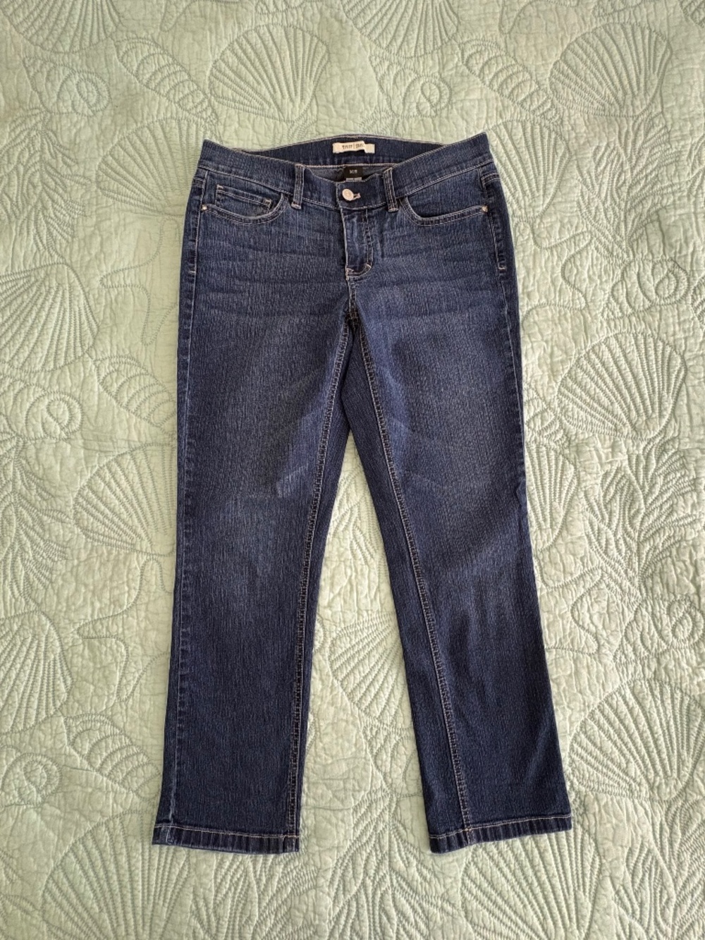 WHBM White House Black Market Noir Ankle Jeans 8 Dark Wash